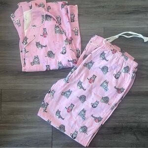 NWOT Pj Salvage Cat and Coffee Pajama Set